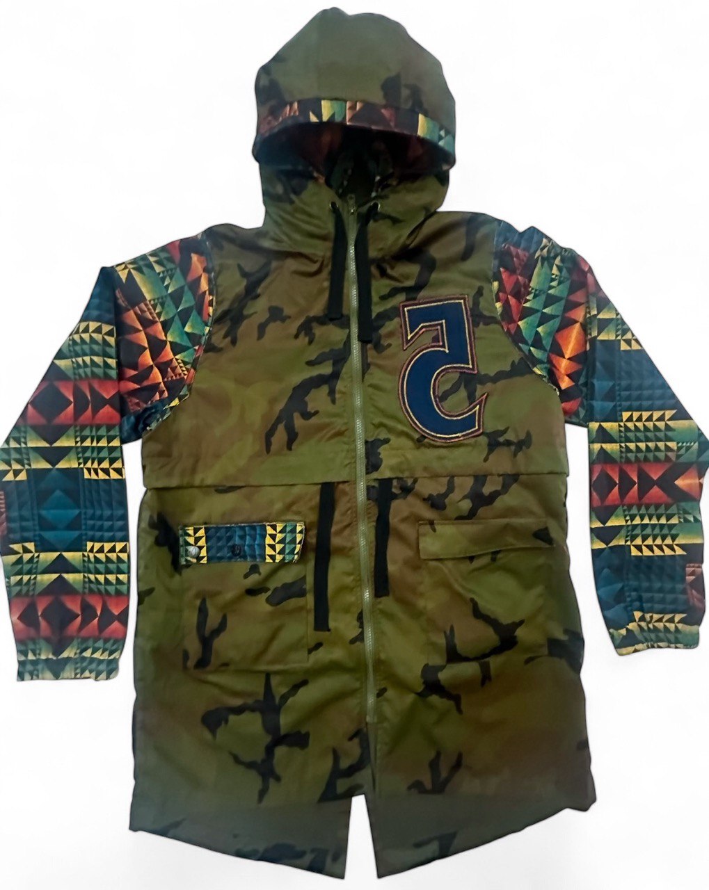 CAMO REWORKED HOODED JACKET